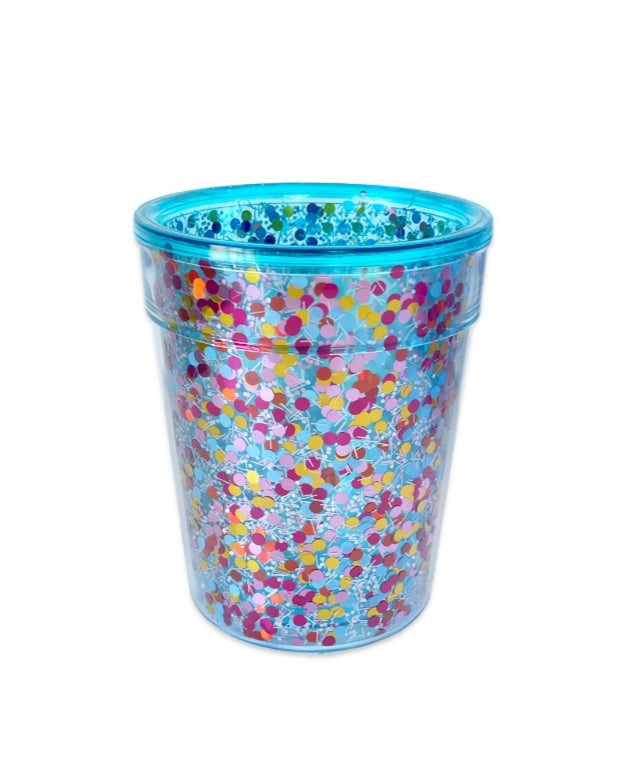 Turquoise Confetti Explosion Cup