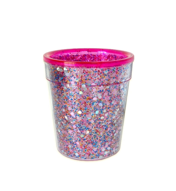 Fuchsia Confetti Explosion Party Cup